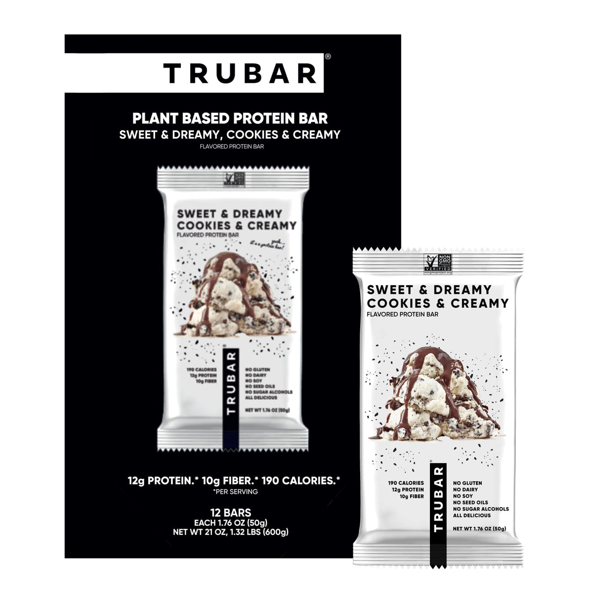 TRUBAR front packaging showing flavor and clean-label benefits