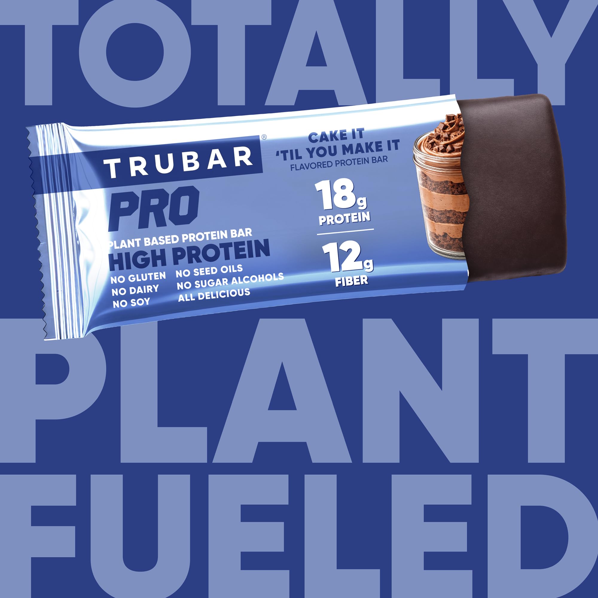 TRUBAR PRO texture close-up highlighting soft, chewy bite and satisfaction
