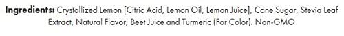 True Citrus ingredients display with lemons and raspberries emphasizing real fruit