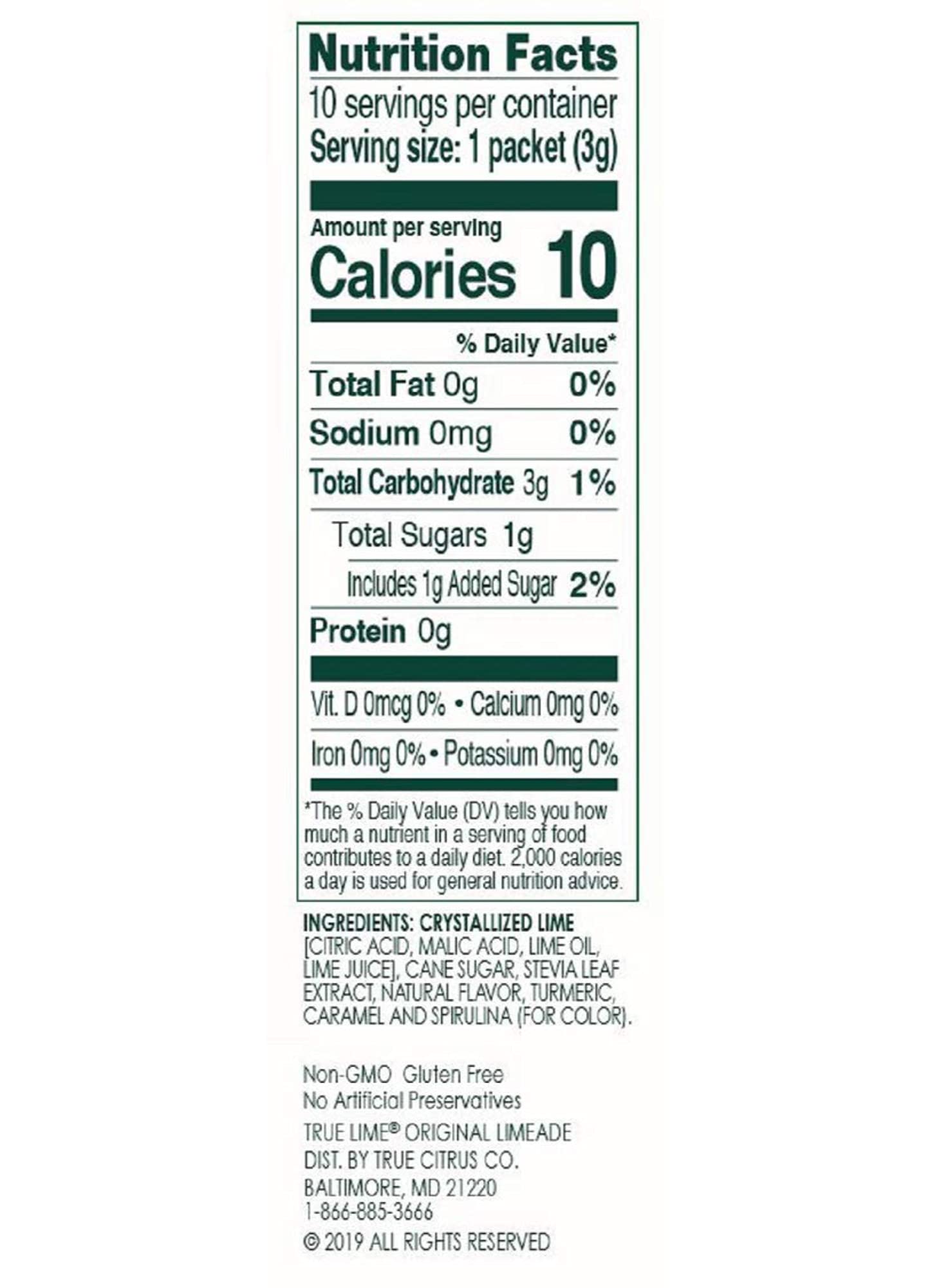 True Citrus limeade packet beside backpack showing portability and on-the-go refreshment