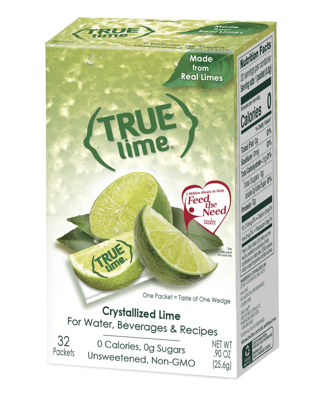 Packet of True Citrus pouring into a glass showcasing fast dissolution benefit