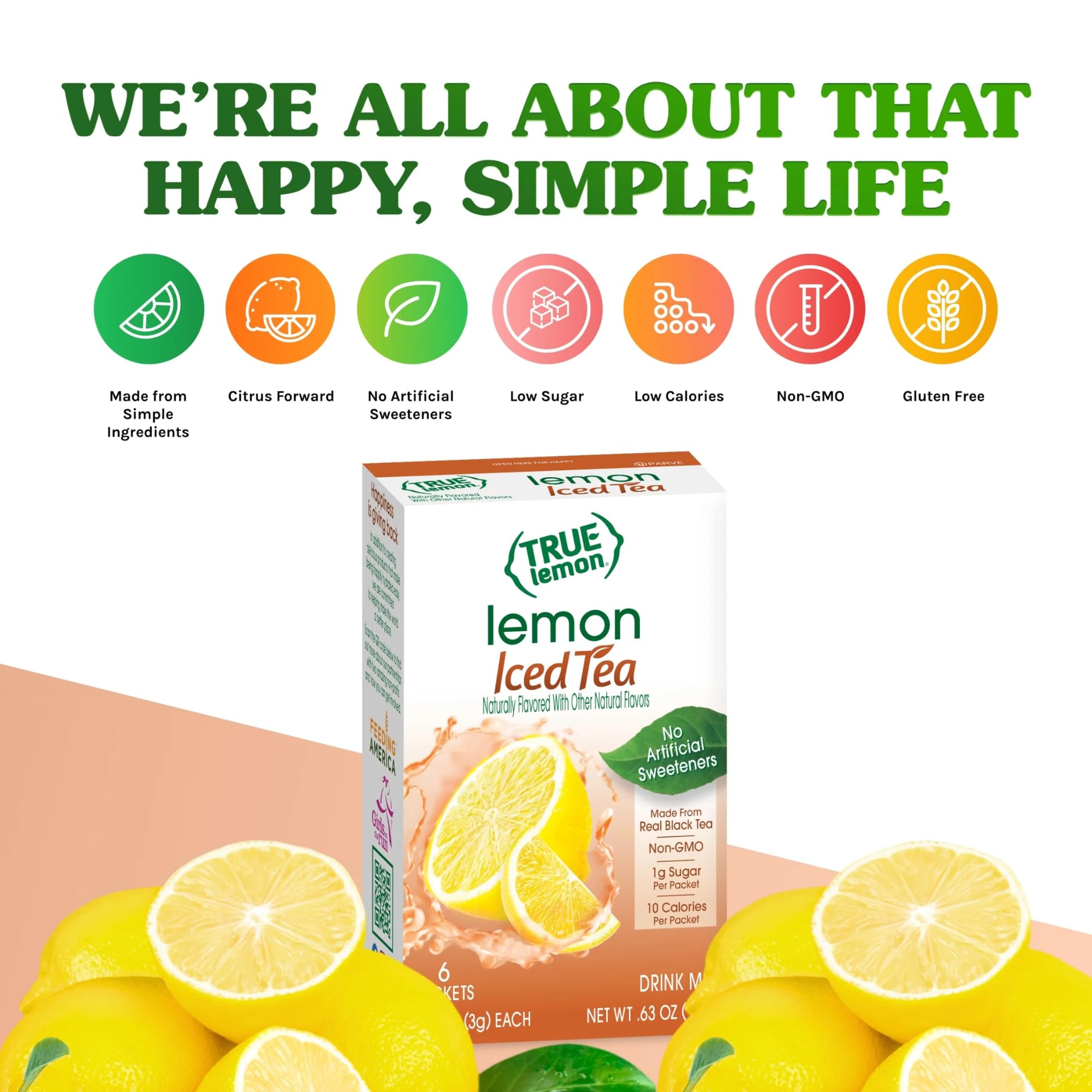 True Citrus pouring powder into iced glass showing quick refreshment