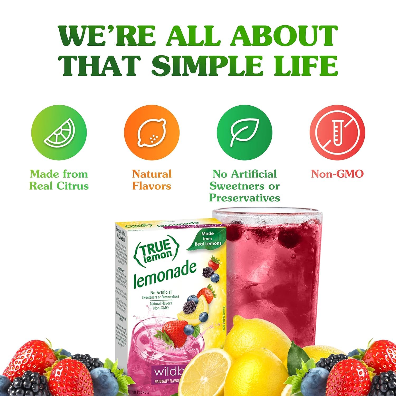 True Citrus stacked boxes showing pack quantity and storage ease