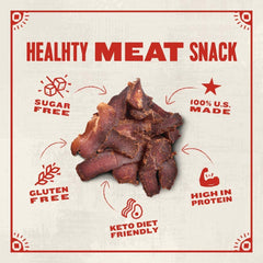 True Jerky nutrition label close-up showing macros and zero sugar for keto clarity