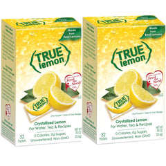 True Citrus front box showing two boxes and packet count, convenient storage benefit