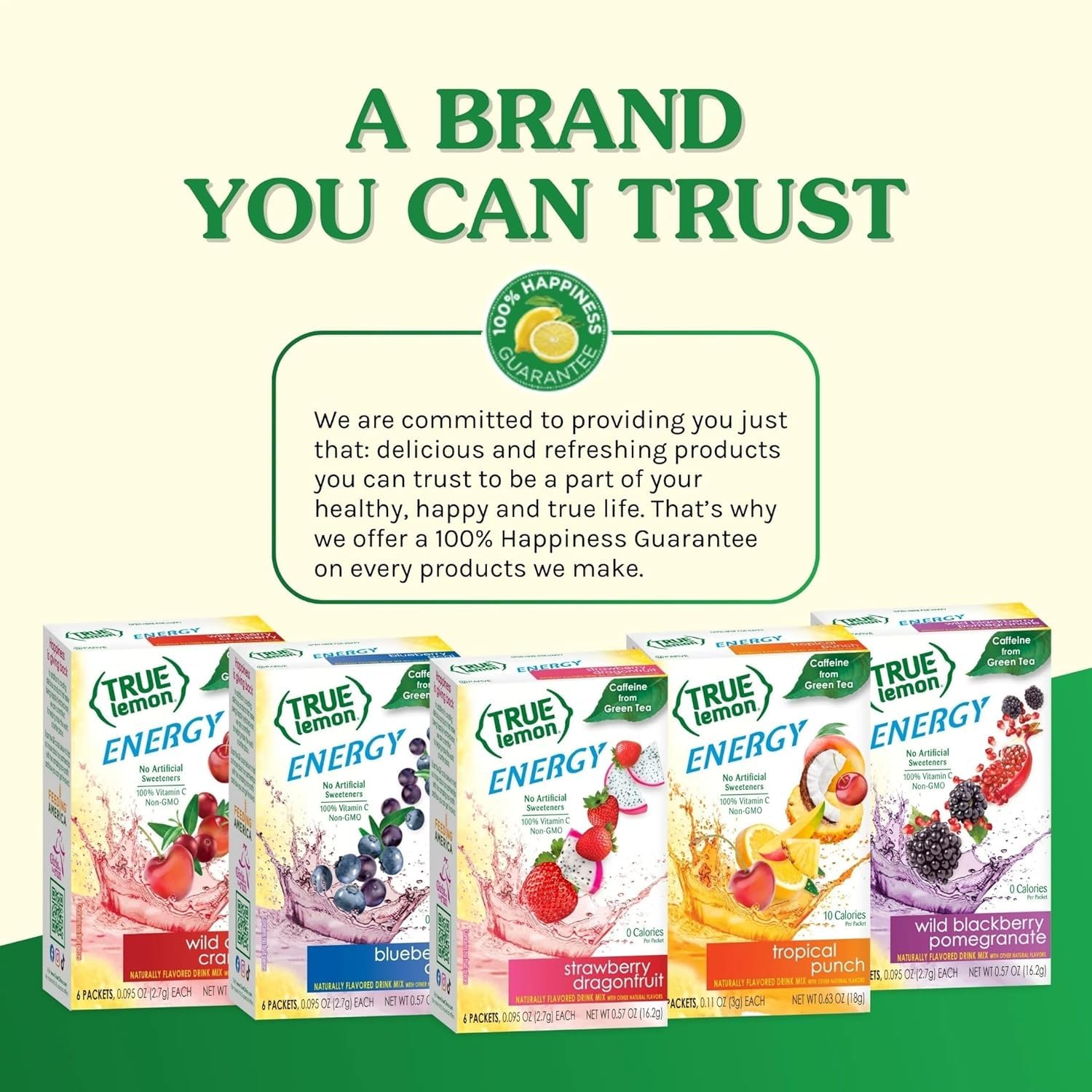 True Lemon label closeup highlighting ingredients and clean-label benefit