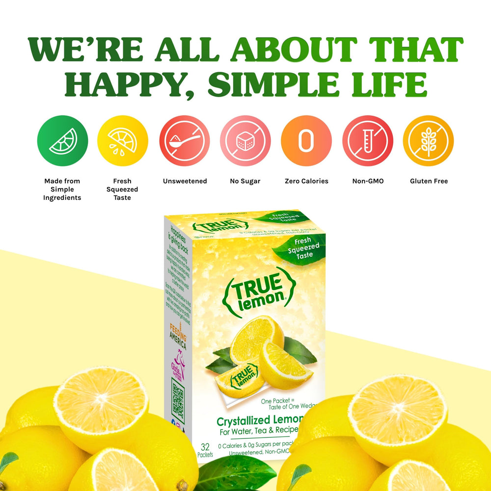 True Lemon sprinkled on food while cooking, brand boosting recipe citrus notes