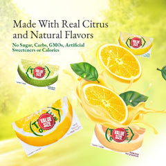 True brand powder texture close-up showing fine citrus blend that dissolves quickly for smooth drinks