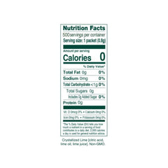 True Lime single packet close-up displaying crystallized lime texture and convenient portioning