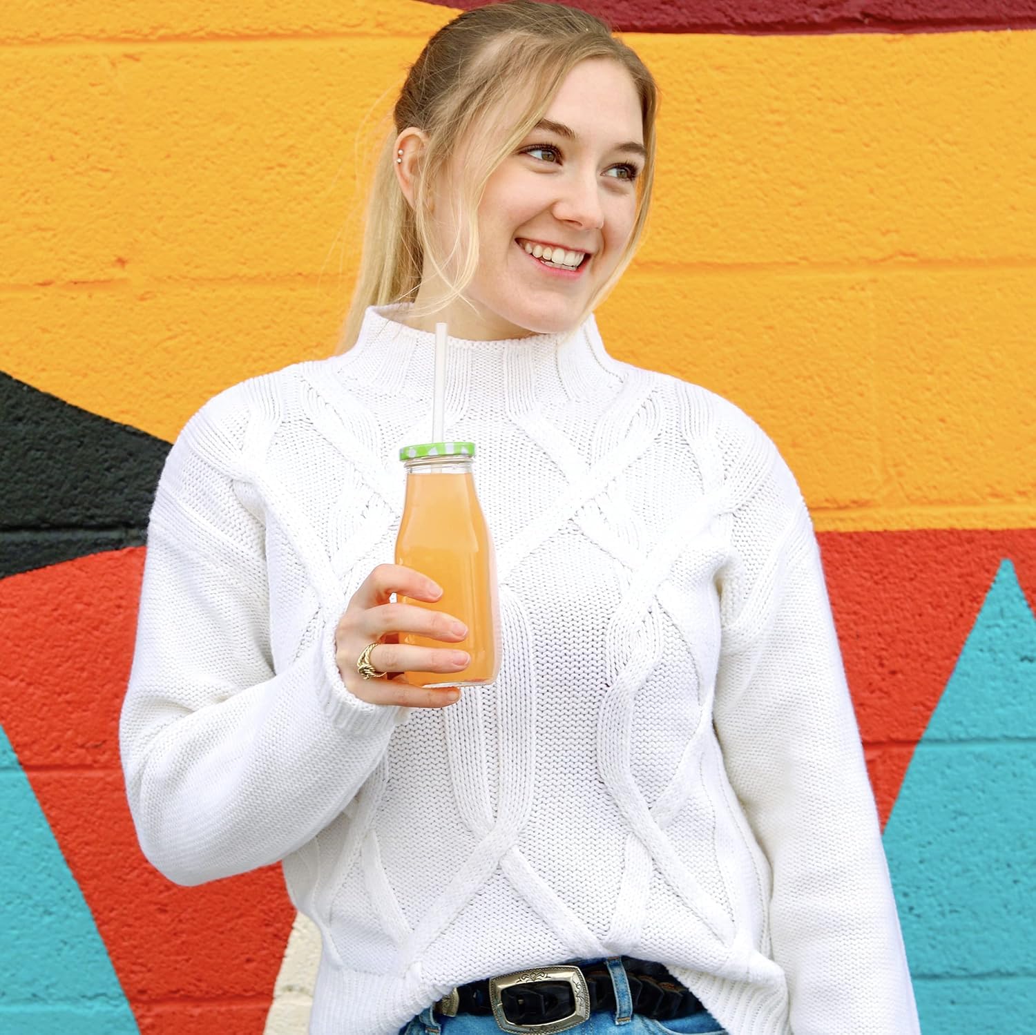 True Orange mixing in bottle illustrating quick shake-and-go hydration
