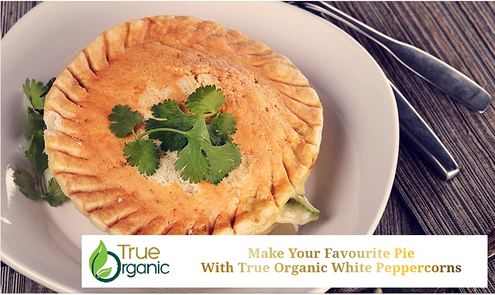True Organic white pepper in sauce demonstrating smooth seasoning benefit