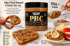 TRUE PATH close-up of peanut butter texture highlighting protein density