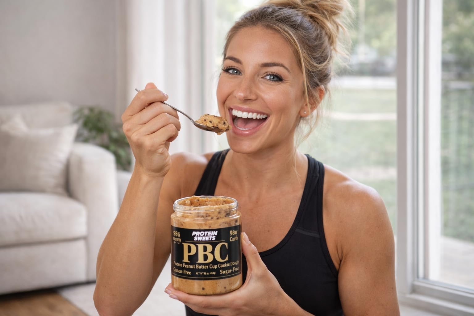TRUE PATH scoop added to smoothie bowl for added plant protein