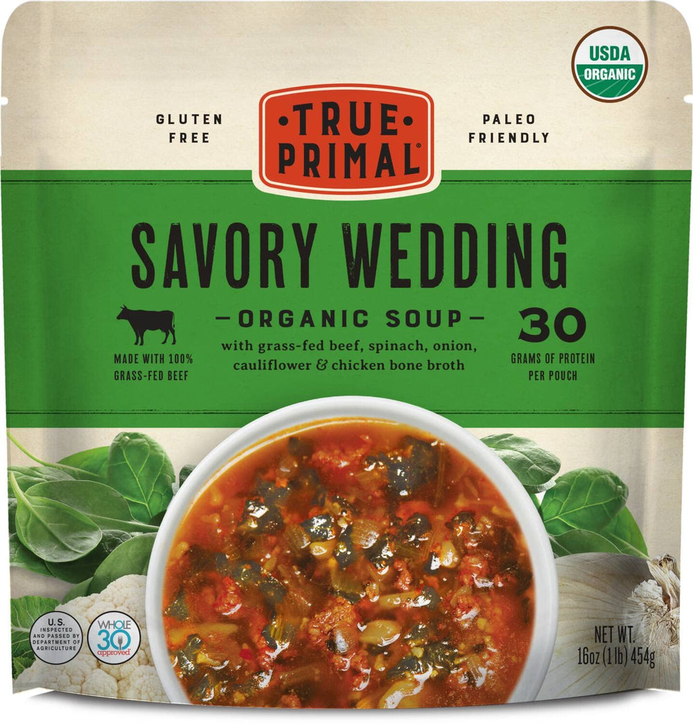True Primal front packaging showing soup branding and convenience benefit
