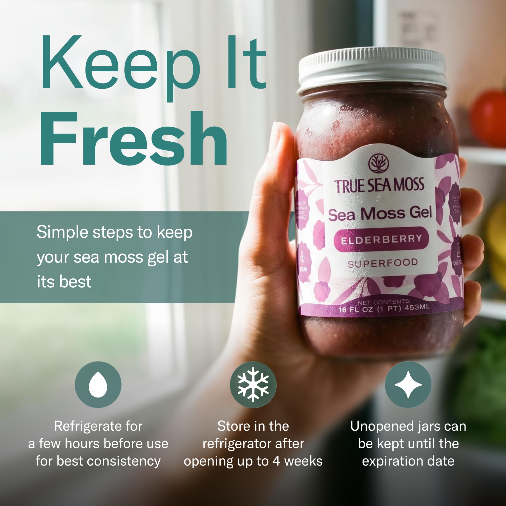 TrueSeaMoss elderberry applied to skin as a topical mask for hydration trial
