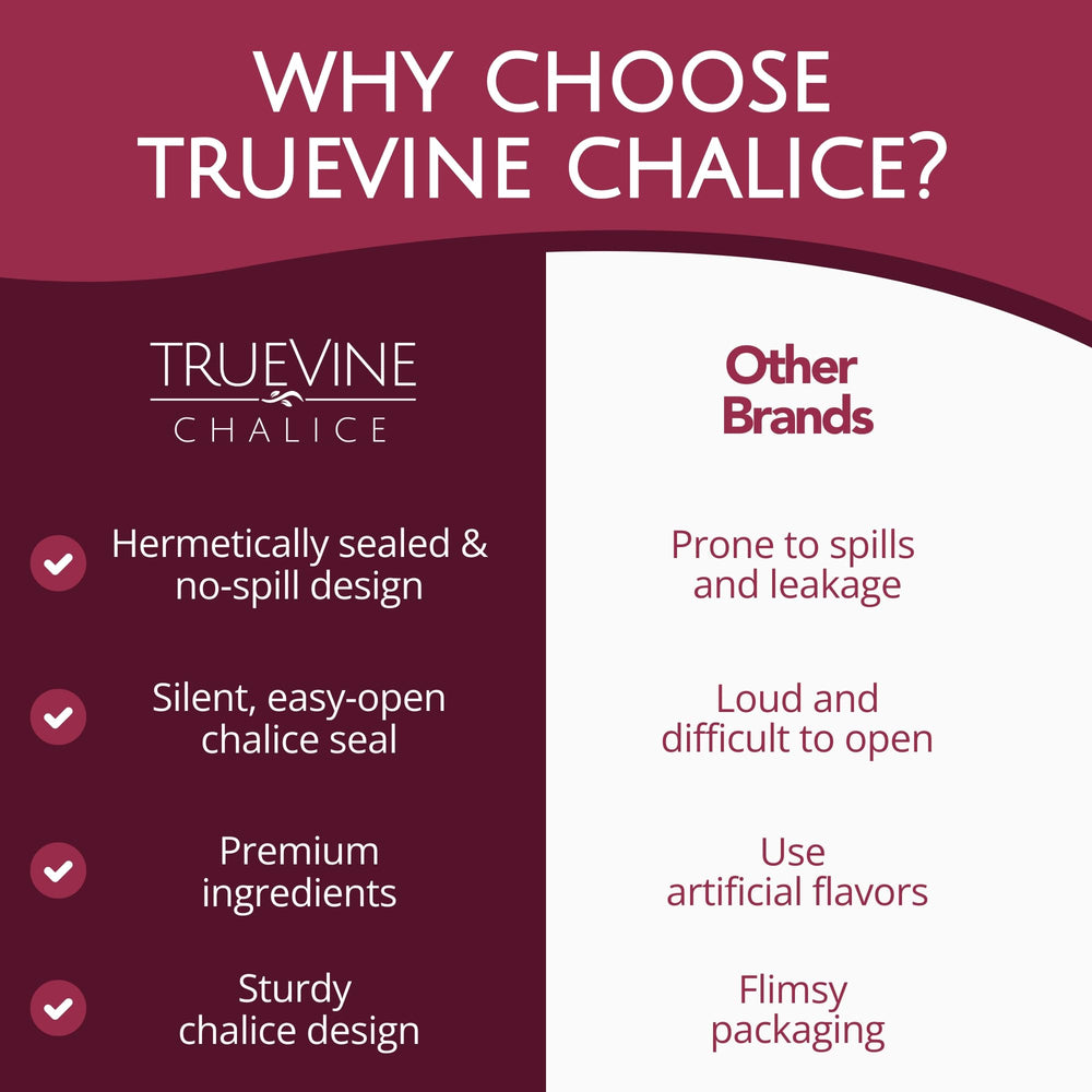 TrueVine communion set staged in a church setting for smooth, reverent serving