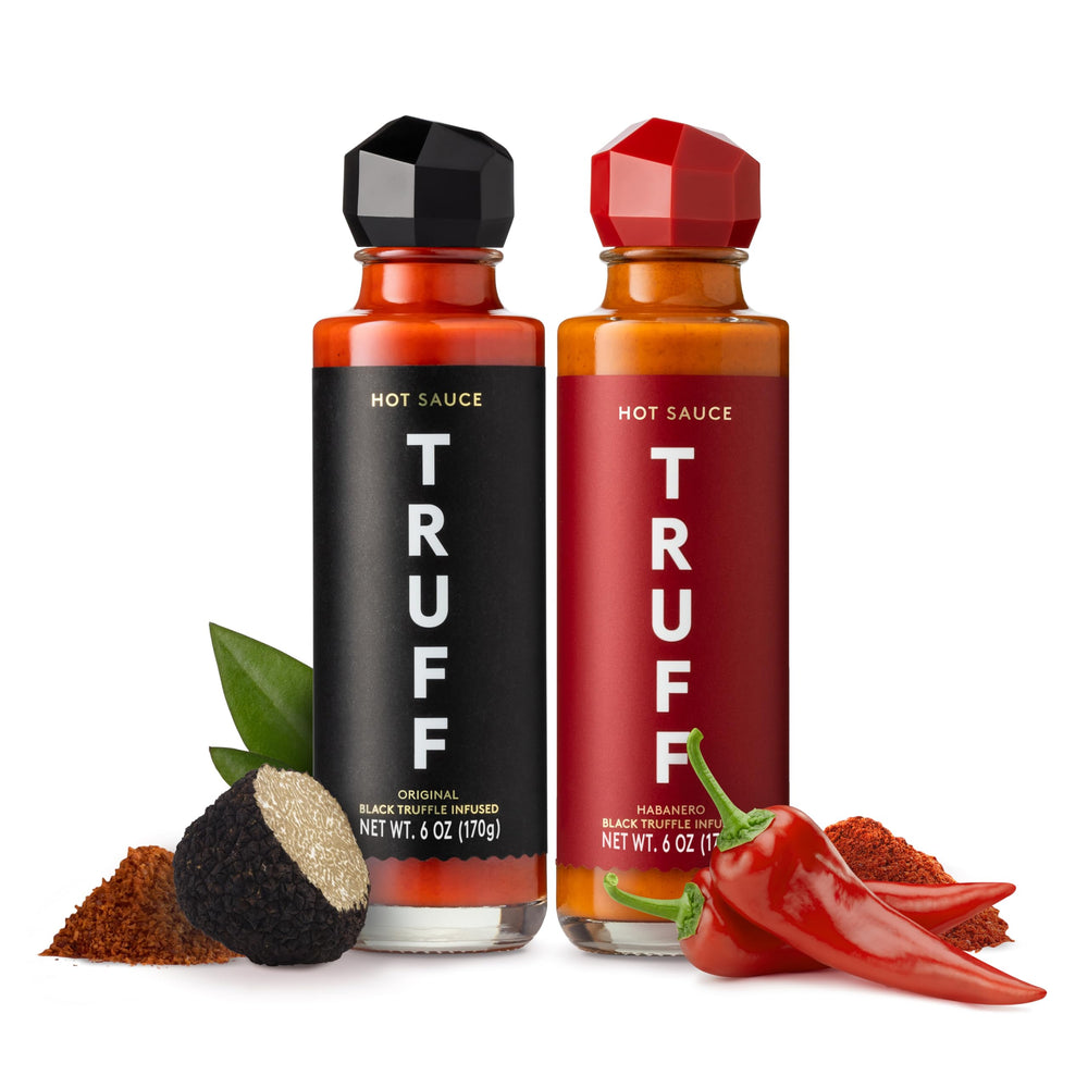 TRUFF front packaging showing two 6 oz bottles and premium presentation benefit