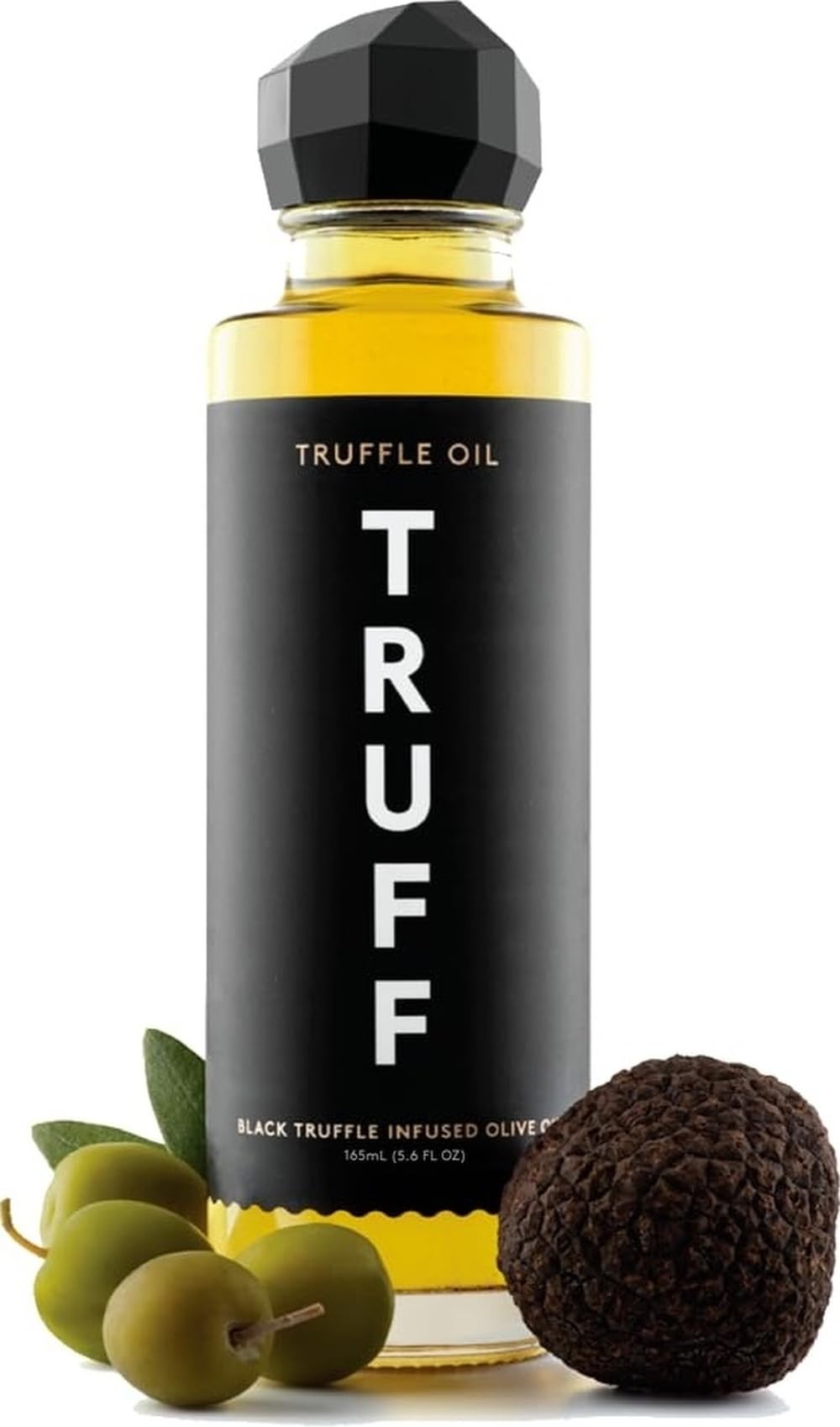 TRUFF bottle front view showing label and premium presentation benefit
