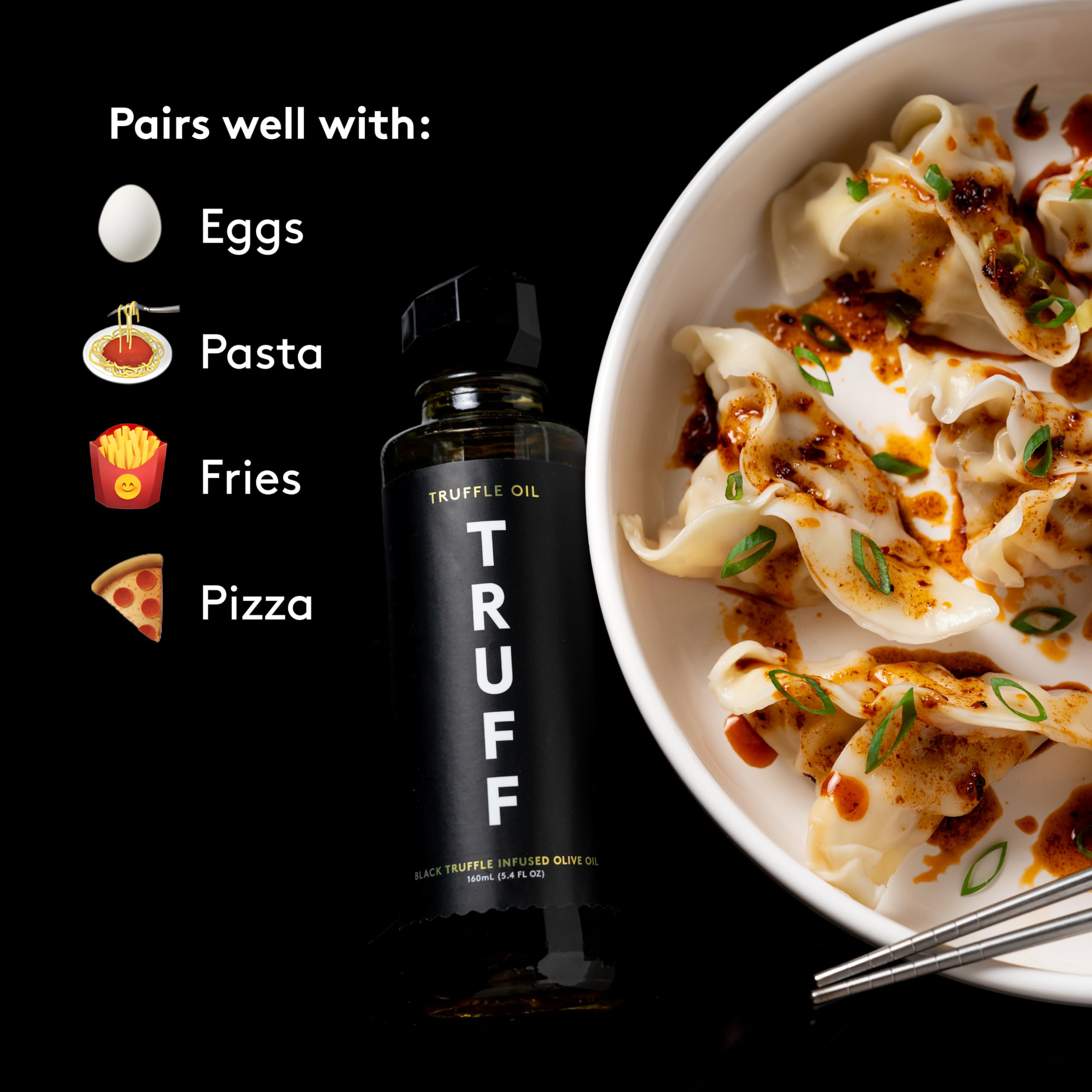 TRUFF close-up of truffle flecks in oil showing rich texture benefit