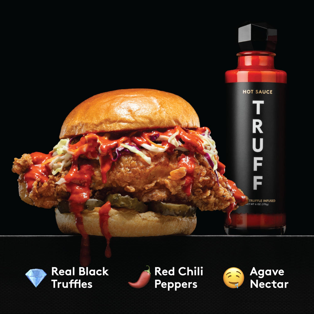 TRUFF sauce texture pouring to show silky consistency and luxurious mouthfeel benefit