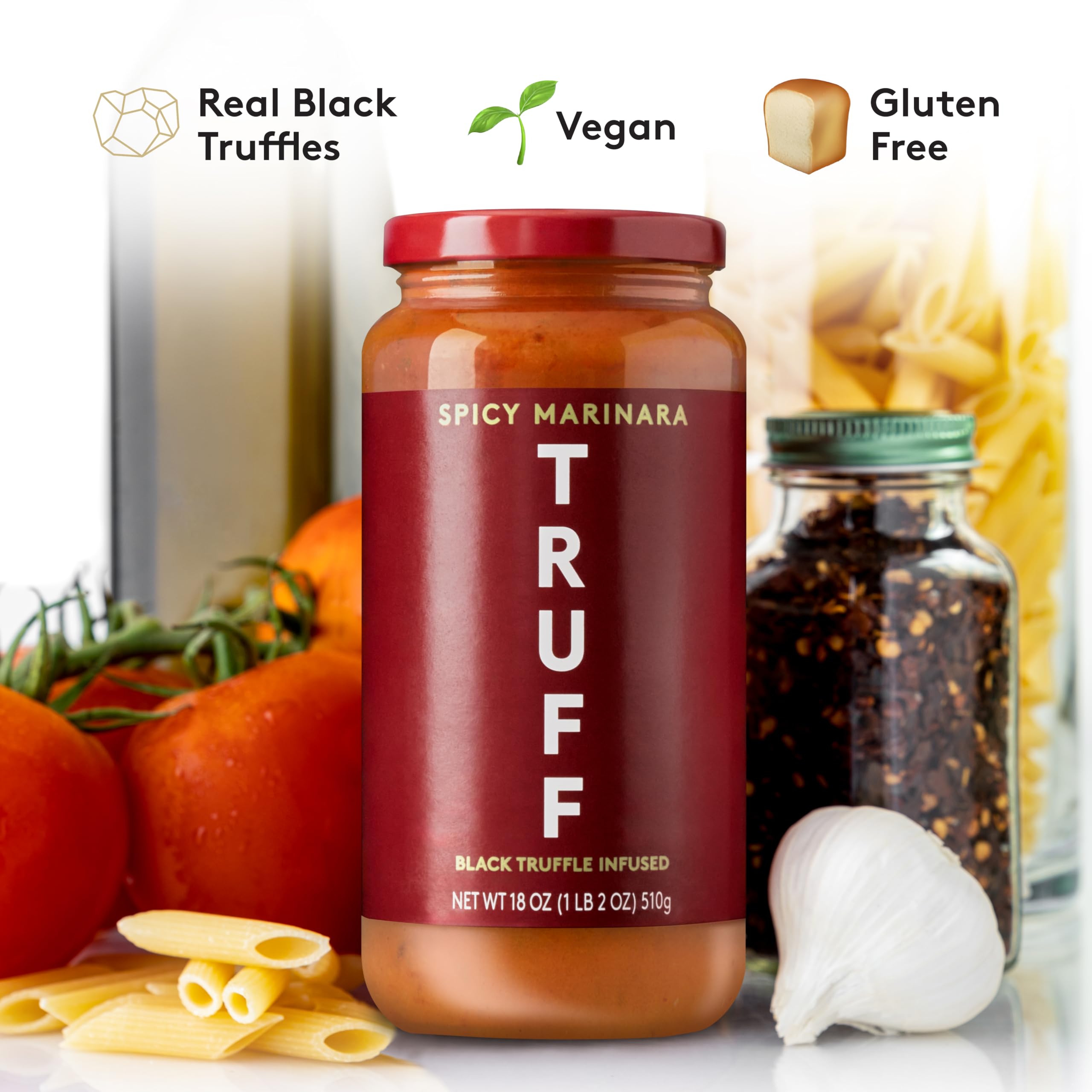 TRUFF sauce tossed on spaghetti demonstrating pasta enhancement and flavor lift