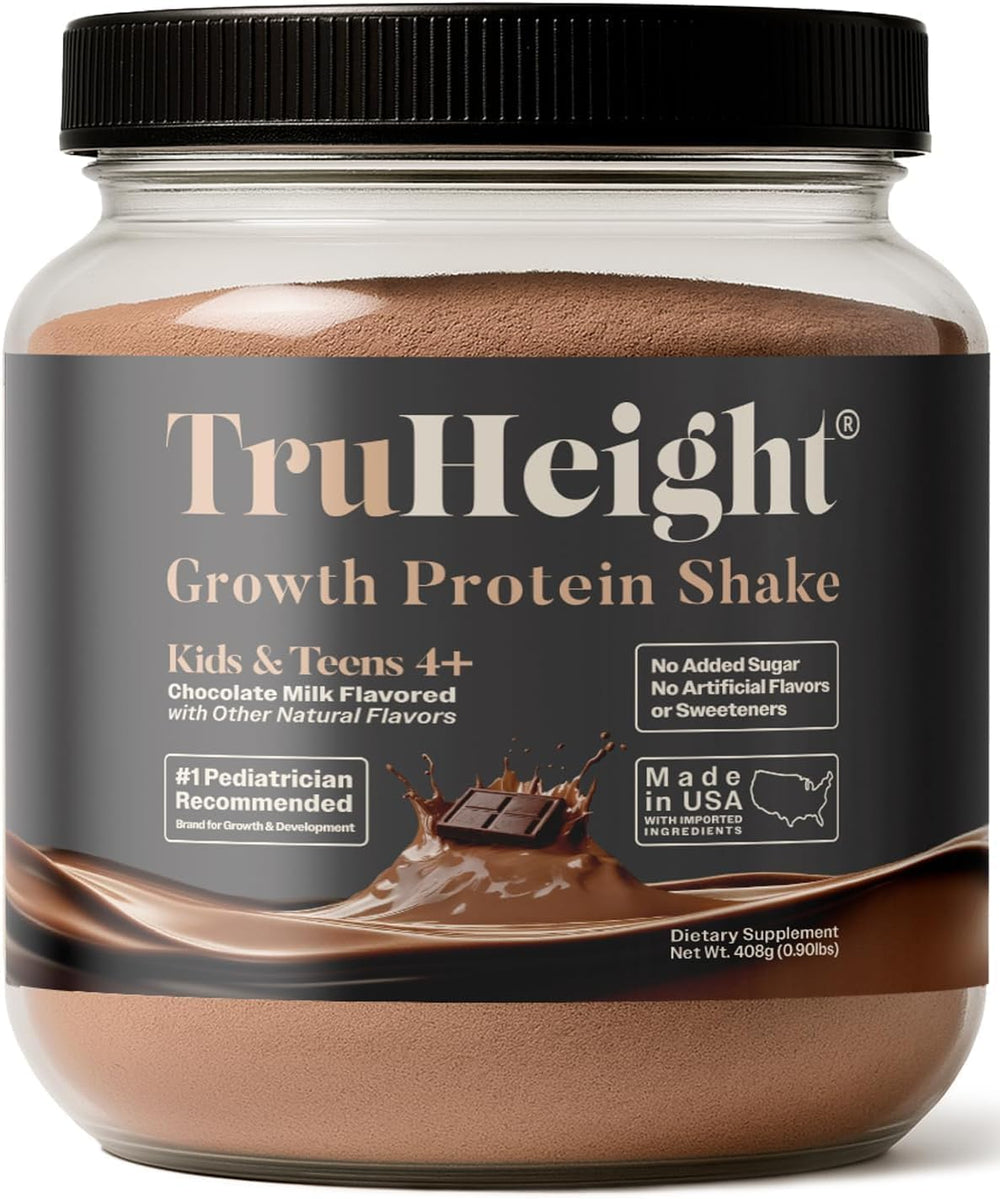 TruHeight front packaging showcasing chocolate flavor and product benefits