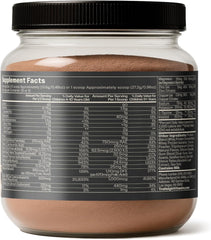 TruHeight chocolate powder close-up showing smooth texture and mixability