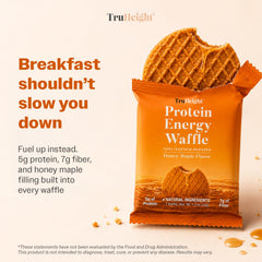 TruHeight waffle served with yogurt for a balanced snack pairing