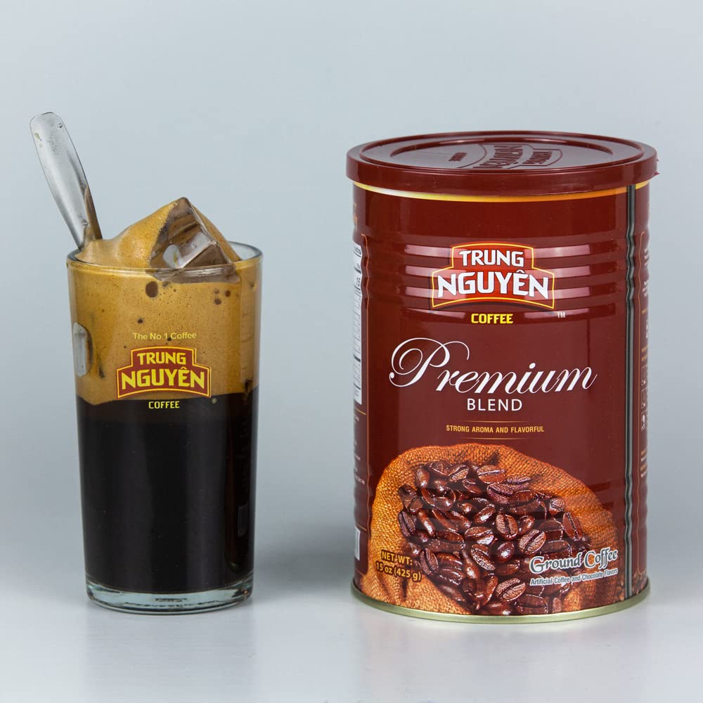 Trung Nguyen brewed cup top view with crema showcasing rich aroma and bold flavor