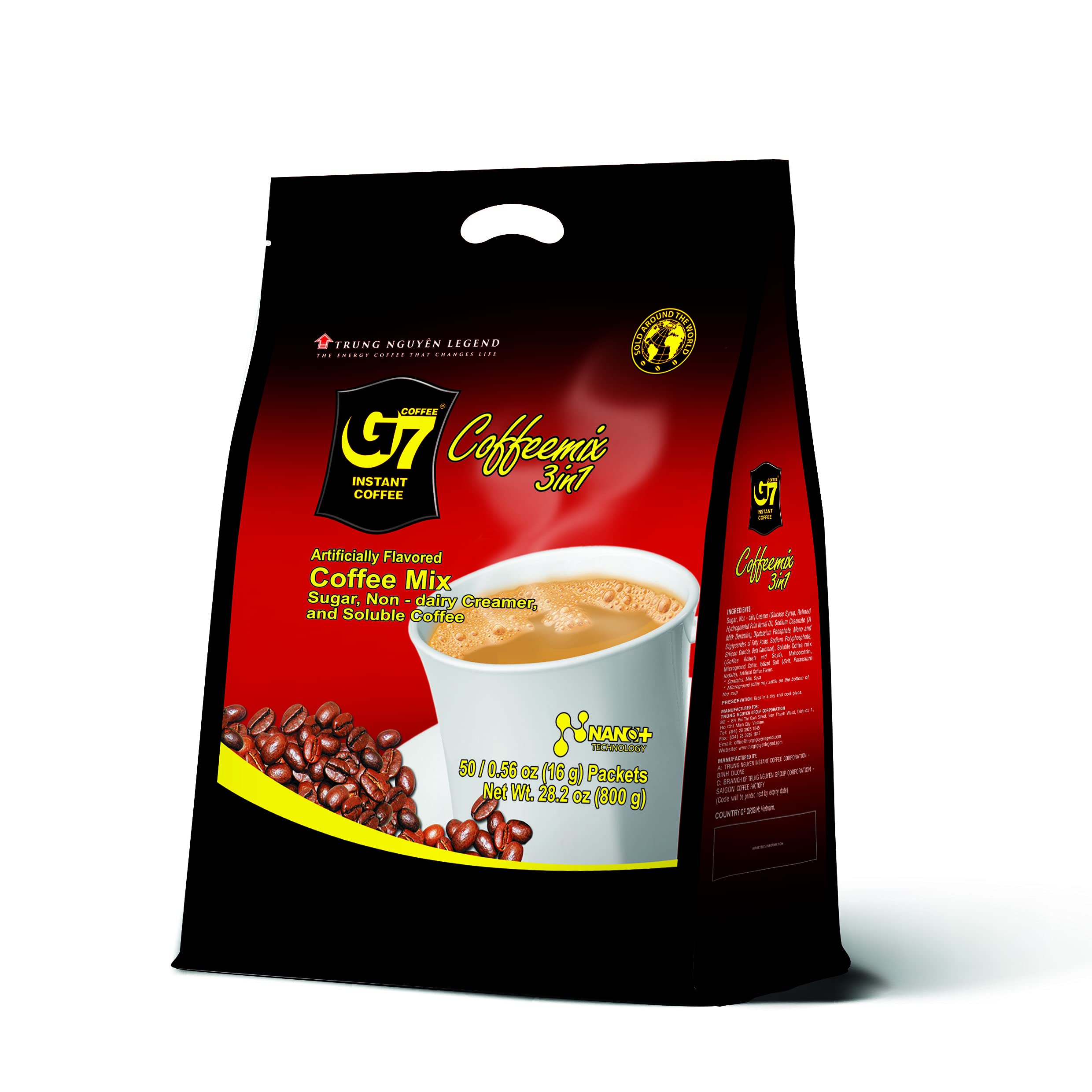 TRUNG NGUYÊN Legend front box showing 50 sachets and brand clarity