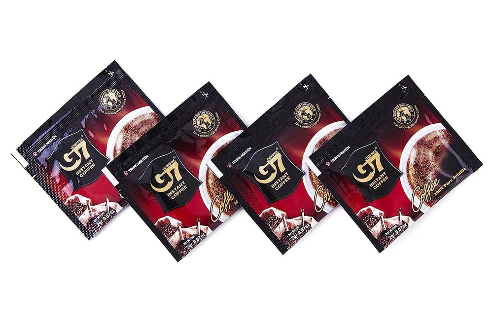 Trung Nguyen single packet close-up highlighting portable, single-serve ease