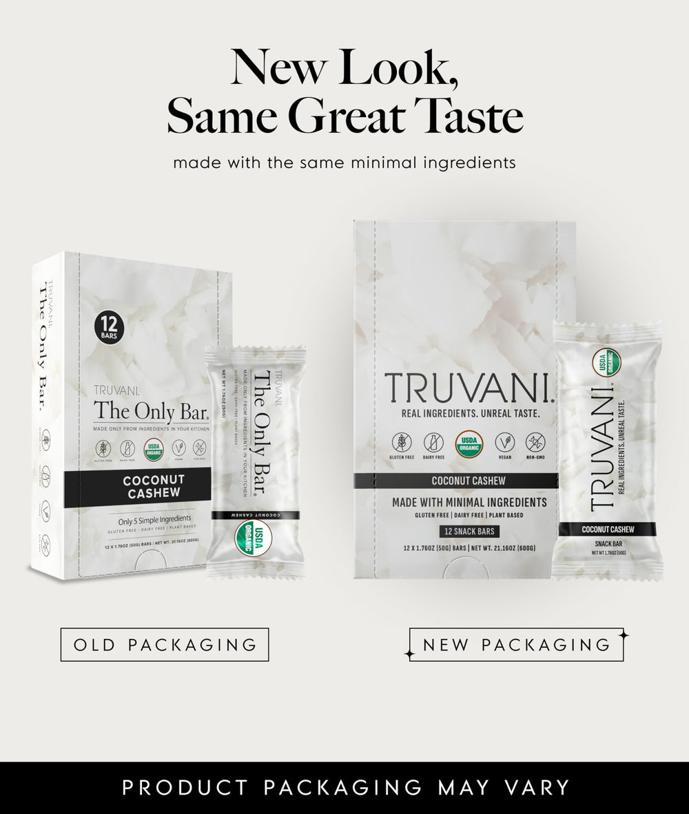 Truvani nutrition label detail highlighting calories protein and organic certification