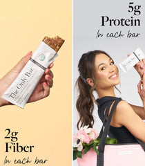 Truvani bar in hand demonstrating portable size and snack convenience