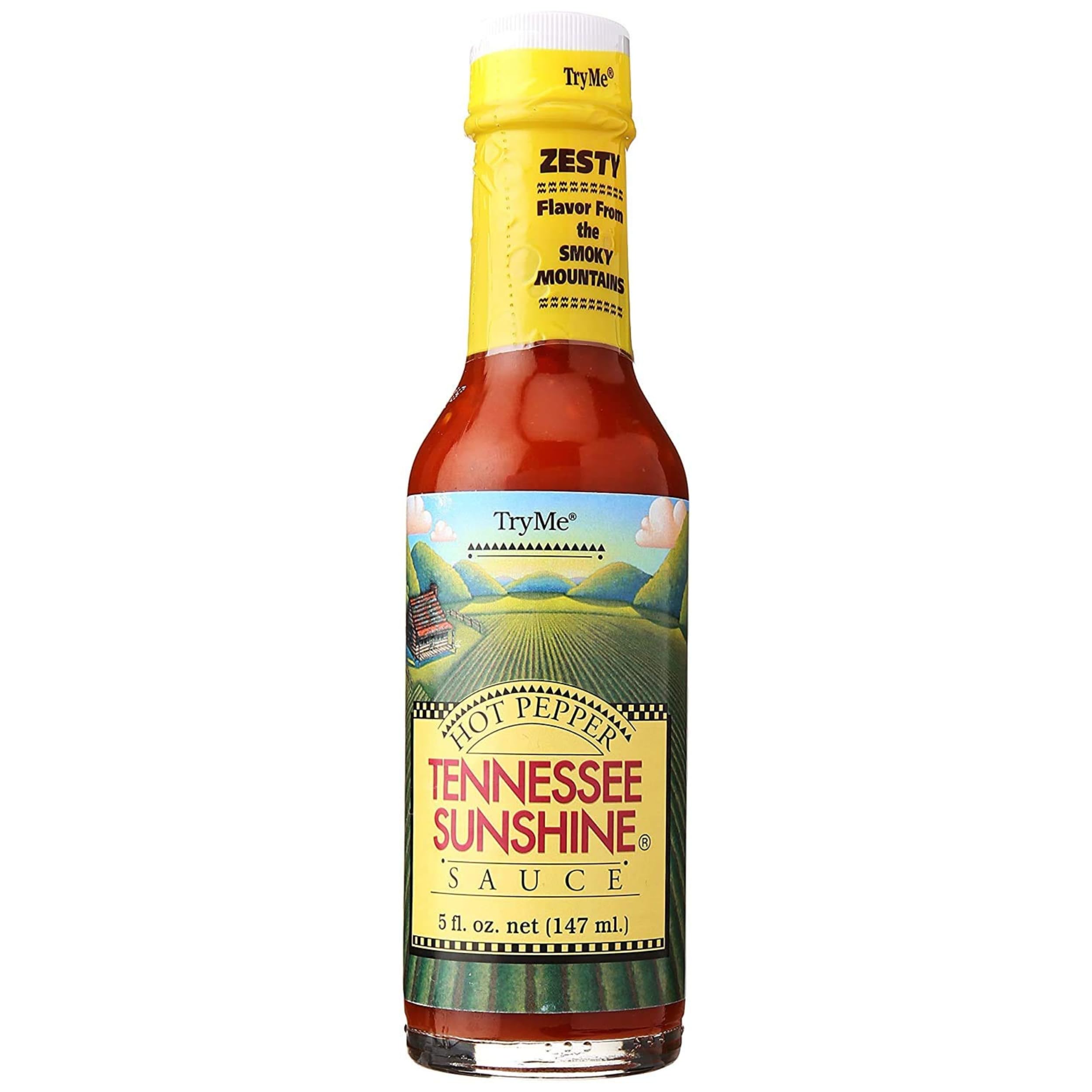 Try Me bottle front label showing branding and spicy appeal for easy identification