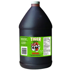 Try Me Tiger Sauce 1-gallon jug front view showing label and size benefit