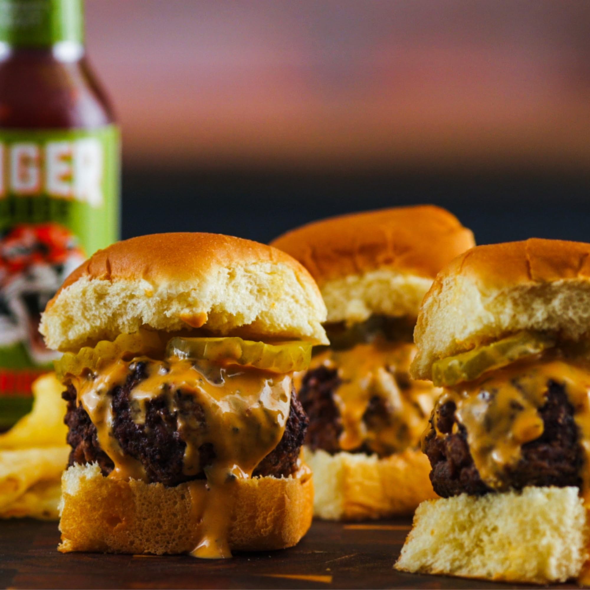 Try Me Tiger Sauce glazed on grilled chicken, enhancing savory flavor and visual appeal