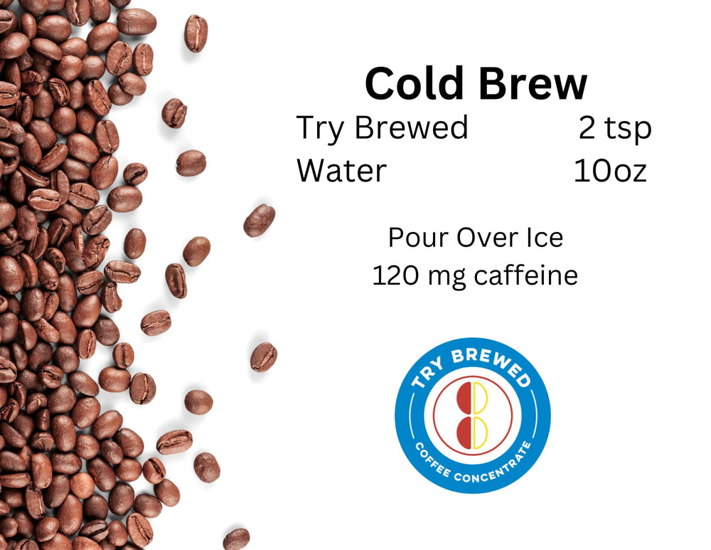 TryBrewed espresso-style shot in glass, demonstrates strong quick brew