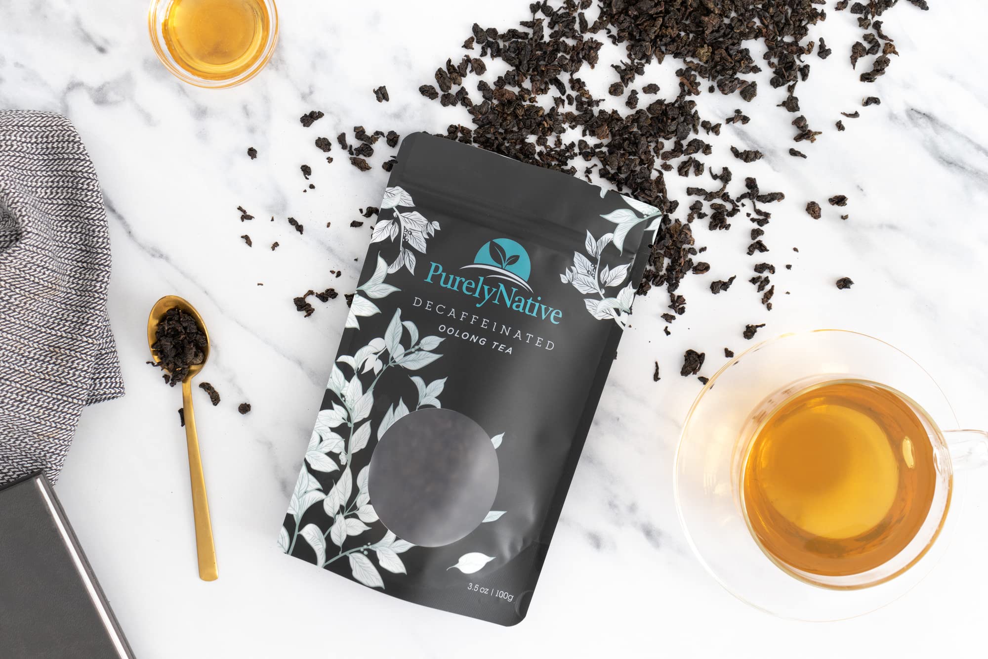 TRYVERA close-up loose oolong leaves texture and quality preserved