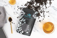 TRYVERA close-up loose oolong leaves texture and quality preserved