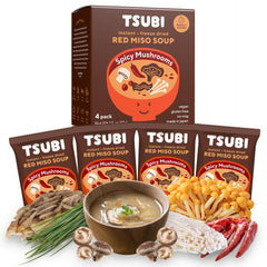 Tsubi Soup front packaging showing red miso flavor and benefits