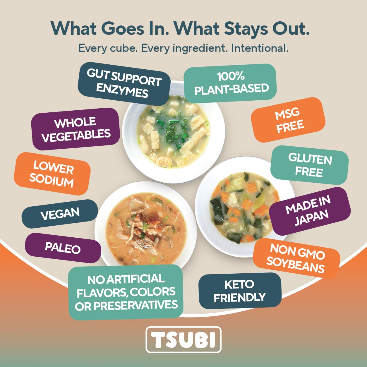 Tsubi Soup individually wrapped packet ready for travel convenience