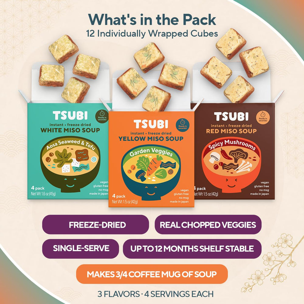Tsubi Soup prepared cup steaming and ready in seconds
