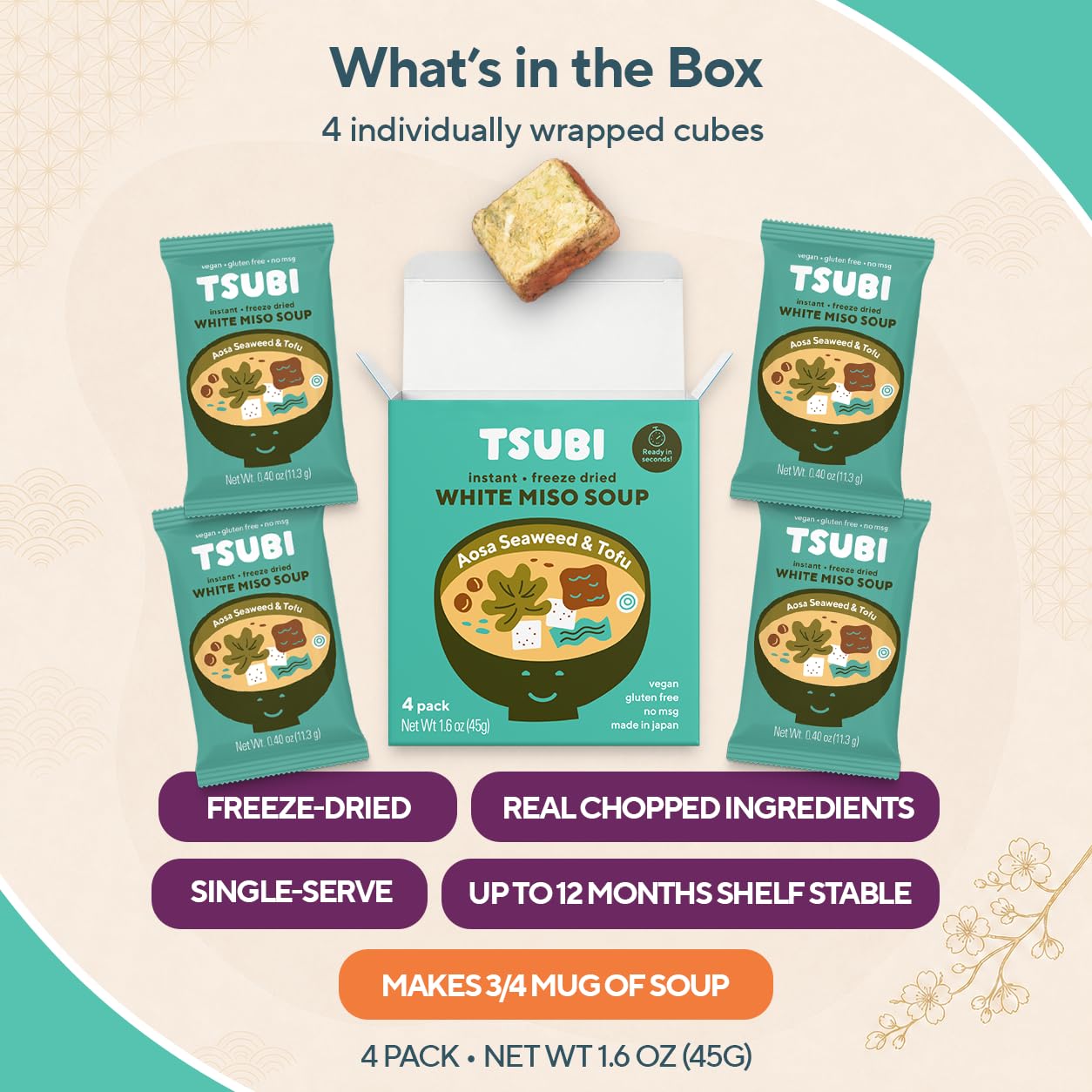 Tsubi cubes in an office drawer showing travel-friendly, shelf-stable convenience