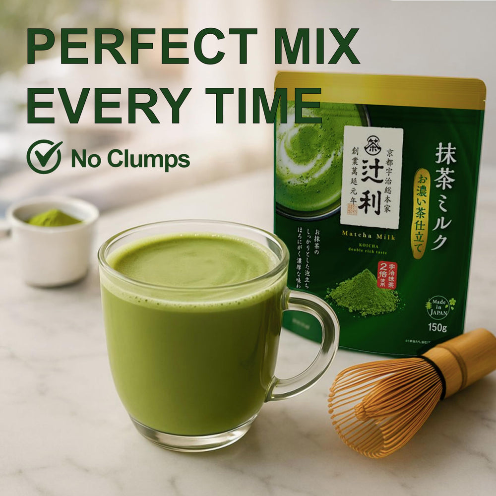 Sakura Box Tsujiri open bag with green matcha powder visible, emphasizing freshness