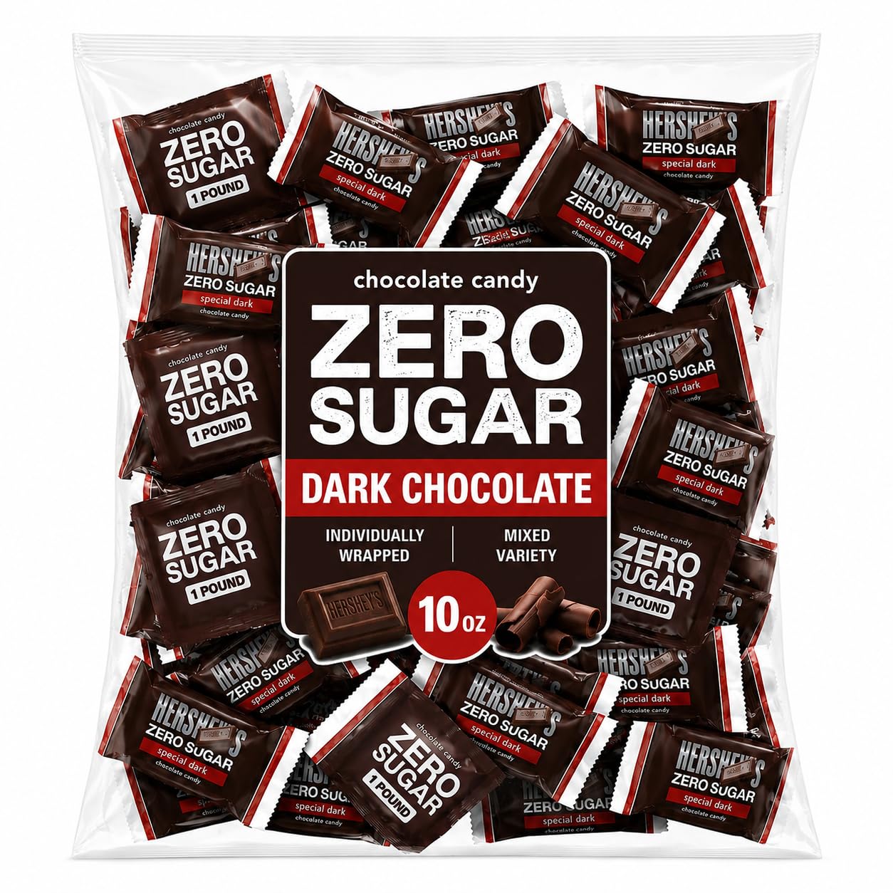 Tundras Hershe'ysZero front packaging showing 30-count bag and variety for easy selection