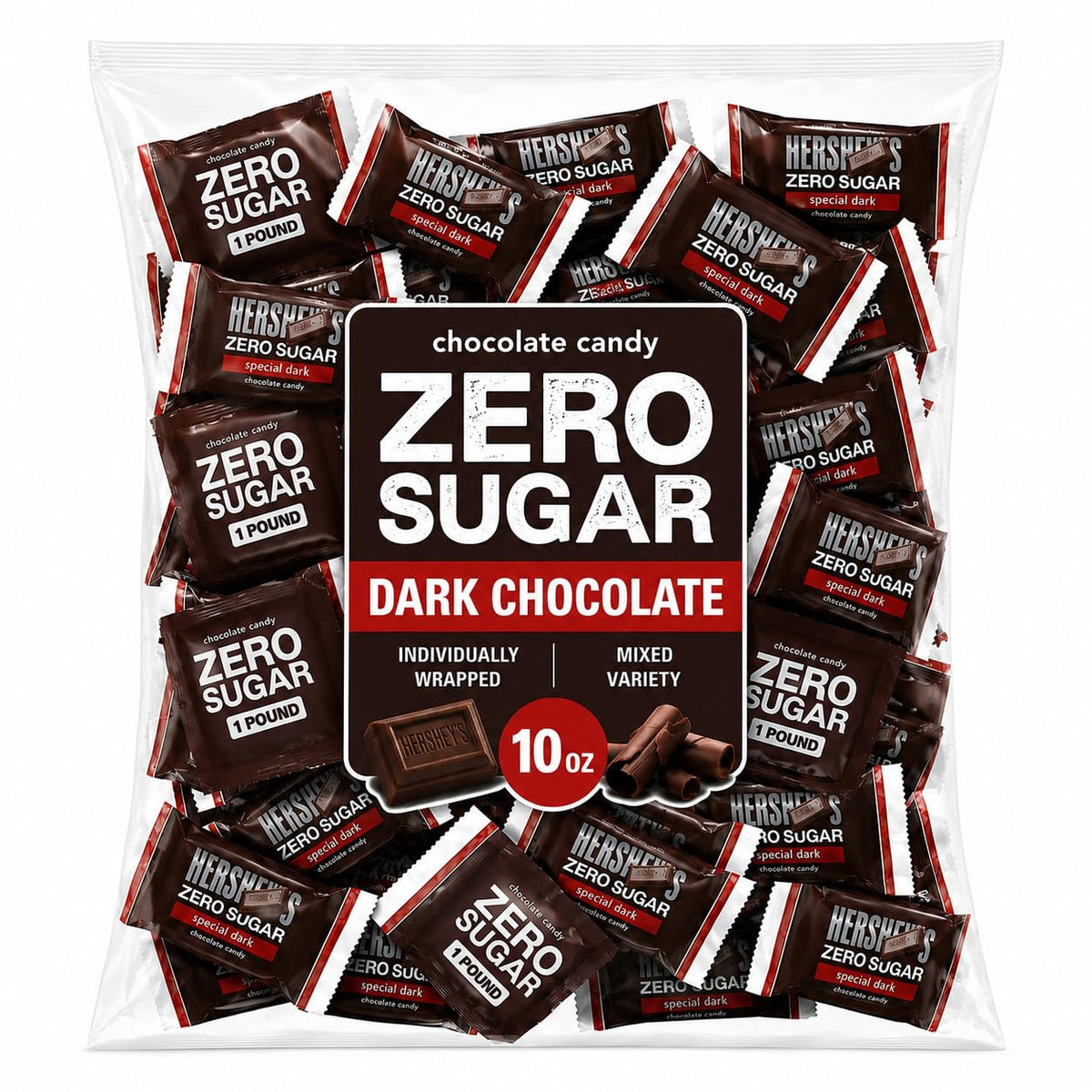 Tundras Hershe'ysZero front packaging showing 30-count bag and variety for easy selection