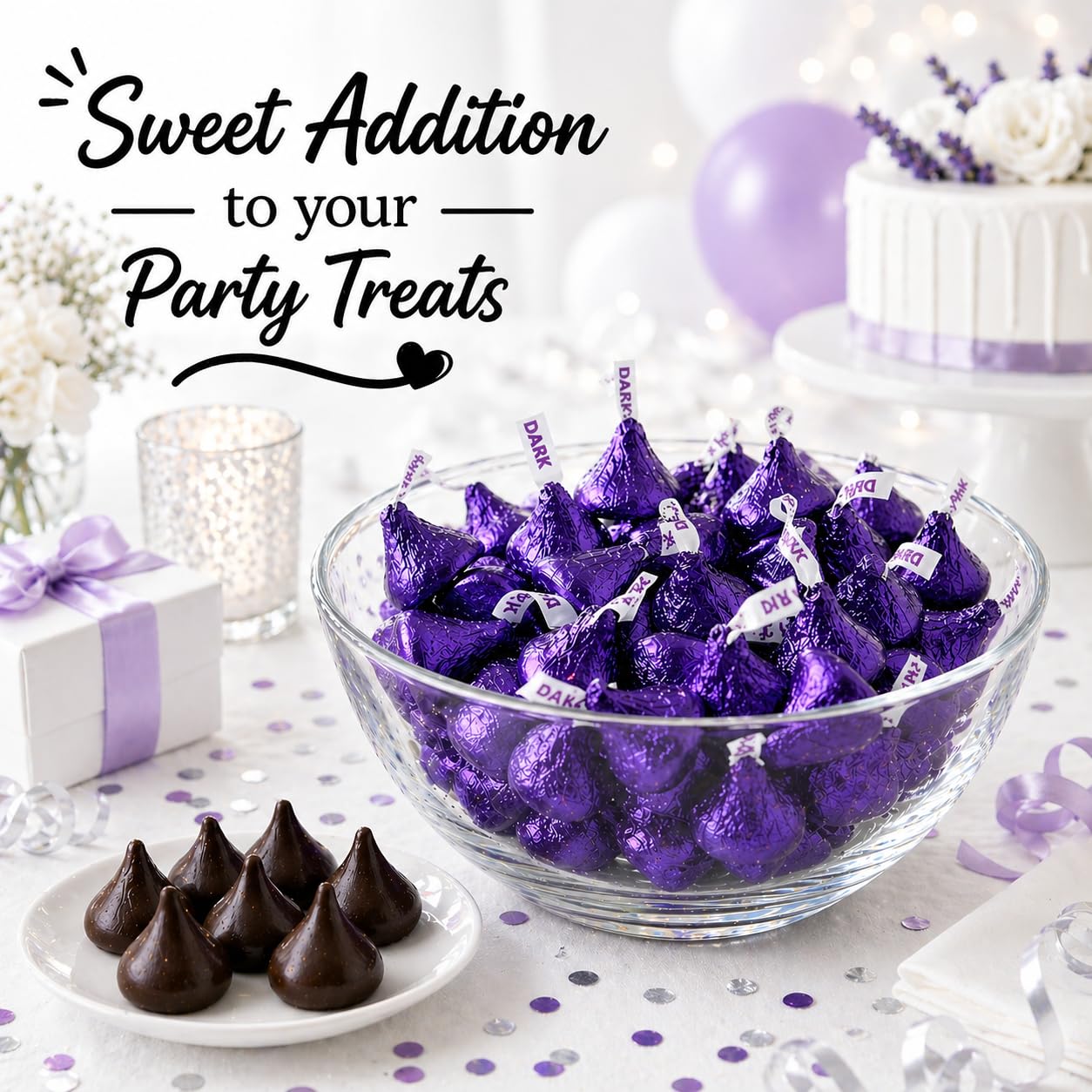 Tundras on a party buffet showing purple foil and bulk quantity for easy serving