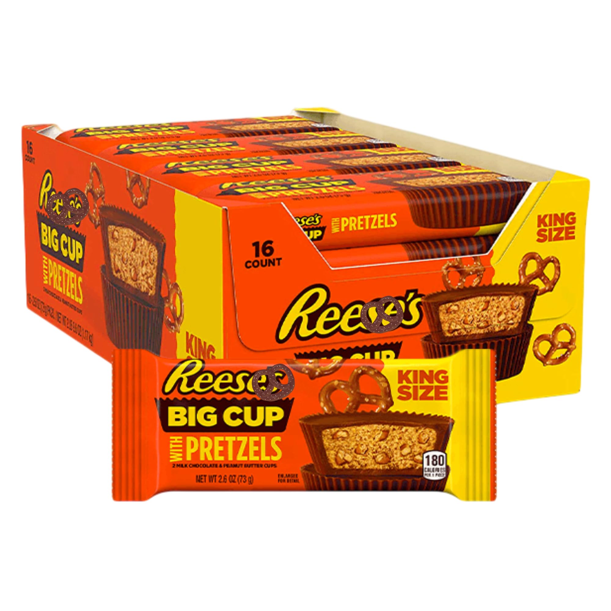 Tundras Reese front packaging showing 16 trays and 32 individually wrapped cups for convenient sharing