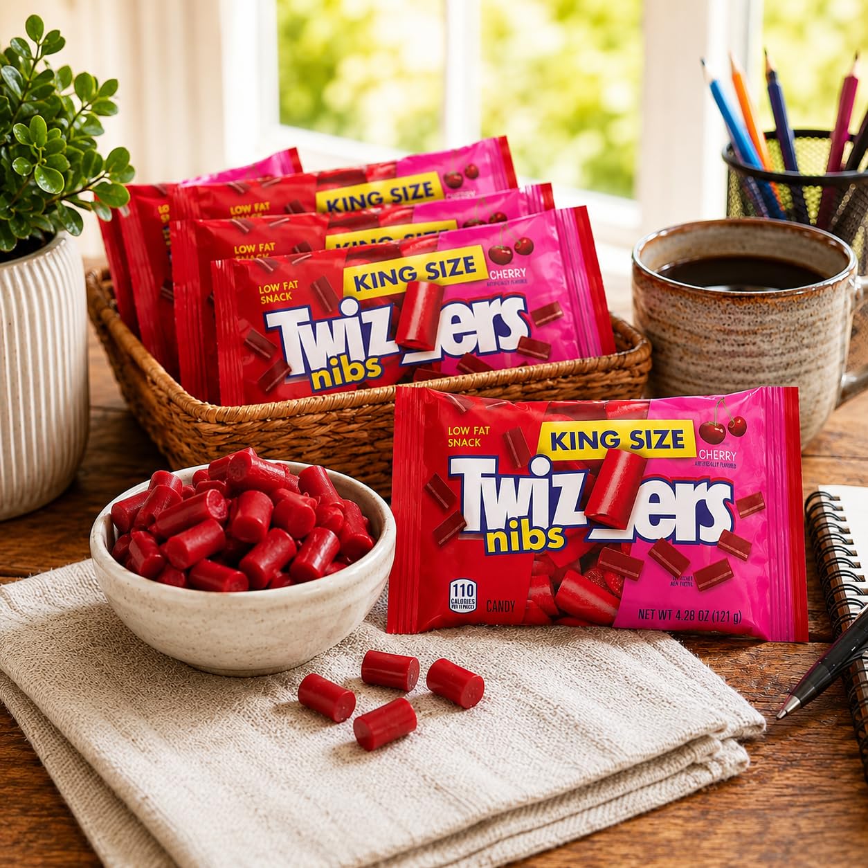 Tundras Twizlers close-up of nibs texture highlighting chewy bite and vivid cherry flavor