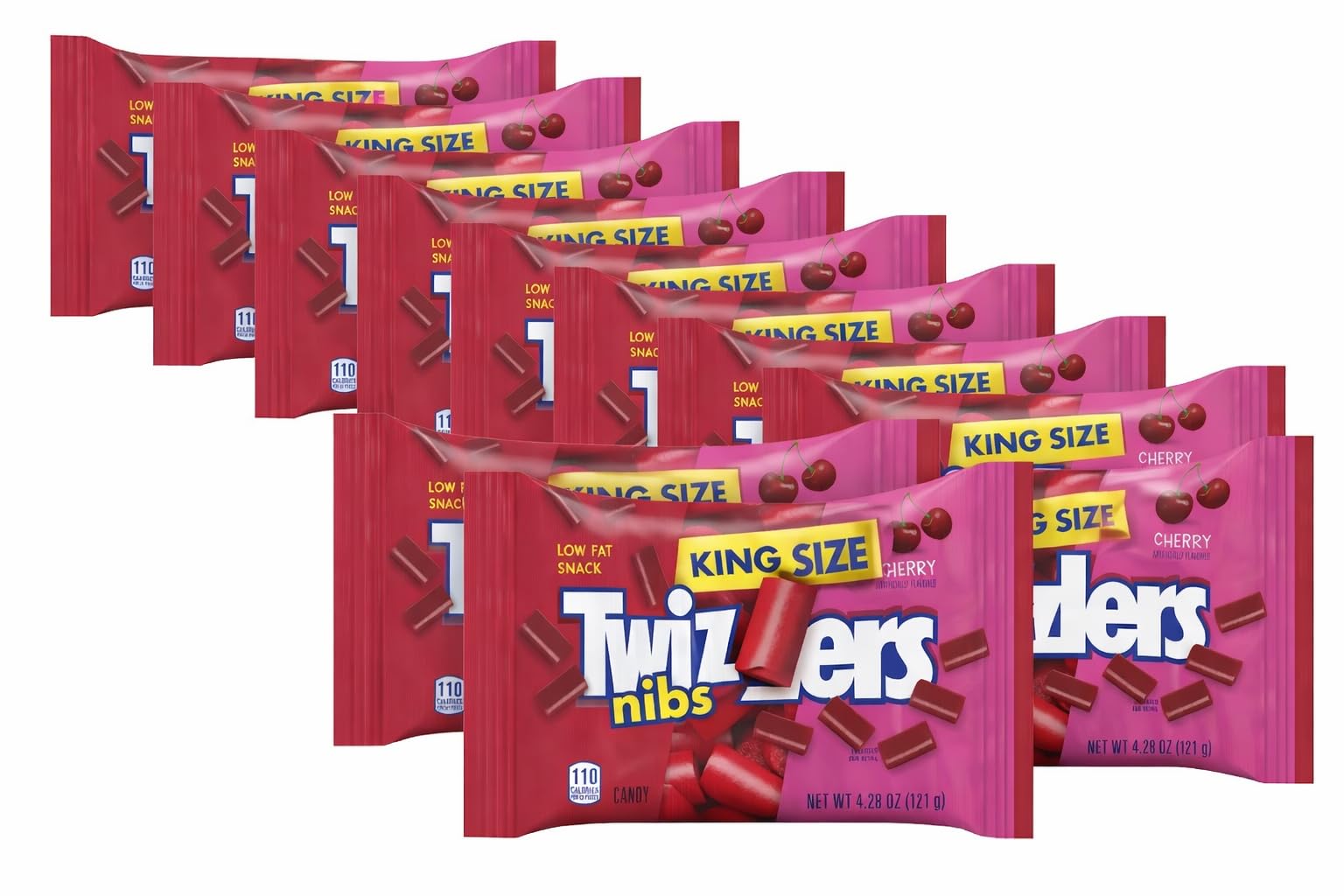 Tundras Twizlers front packaging showing 10-pack convenience and vibrant cherry color